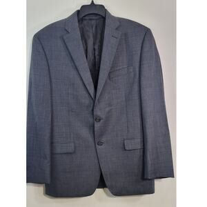 Lauren Ralph Lauren Mens Blazer Size 40R Blue 100% Wool 2 Button Modern Corpcore